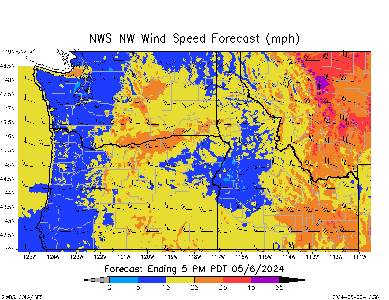 NW Wind Speed